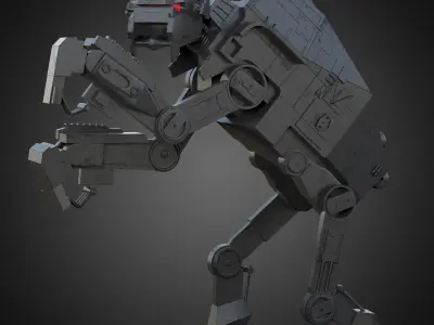 AT-M6 Star Wars All Terrain MegaCaliber Six RIGGED 3D model