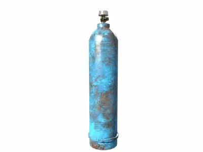 Gas baloon fuel cylinder collection da1 Low-poly 3D model