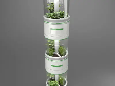 Sci-Fi Lab Hydroponic 3D 3D model