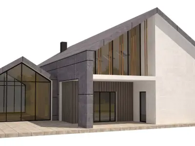 Modern House Low-poly 3D model