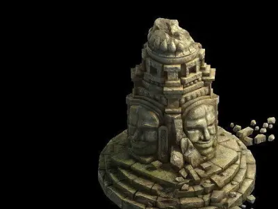 Kasai Buddha Traces forest Asura Magic array 02 3D model