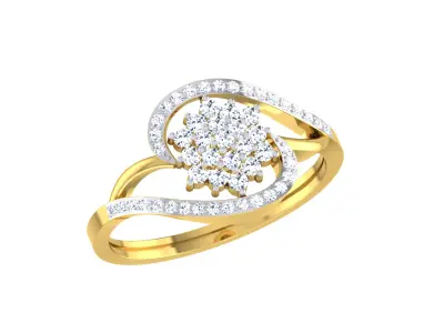Women Ring Render 3dm STL OBJ FBX Details 3D print model 29