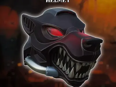 Si Fi Space Wolf Wearable Cosplay  Helmet 3D print model