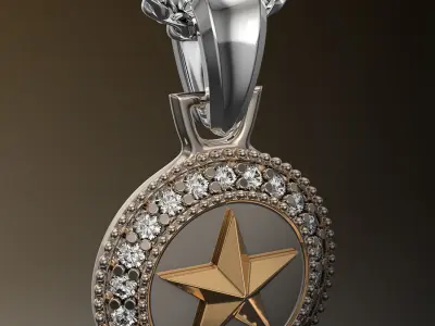 Star Medallion Pendant 3D print model