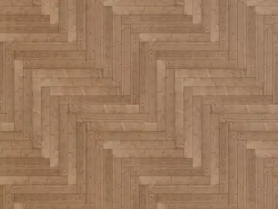 Natural Pine Herringbone Parquet PBR Texture