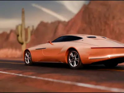 Desert Highway 3D model