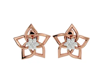 Light Minimalist Diamond Ring Earrings Pendant Set 3D print model