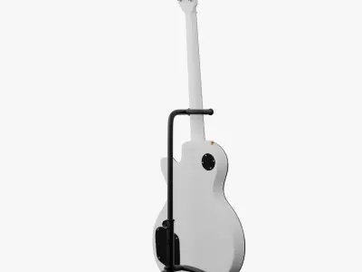  Gibson Les Paul White Bass Guitar PBR 