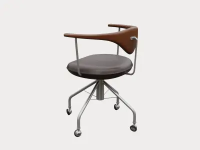  Wegner Swivel Chair 3D model