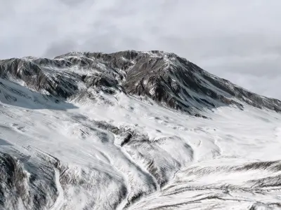 Snowy Landscape Low-poly 3D model