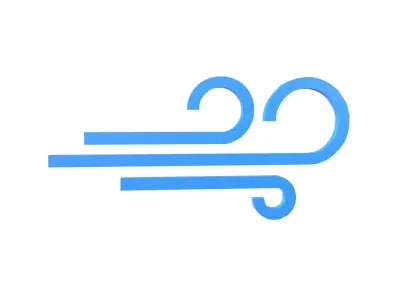 Weather Wind Symbol v1 003 Low-poly 3D model