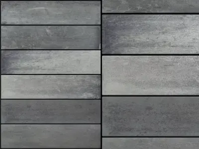 Yurtbay Seramik Little Cement Grey Set 1 3D model