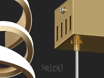 Modern Spiral Chandelier 3D model