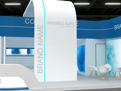 exhibition booth stand 3d model tradeshow 3D model