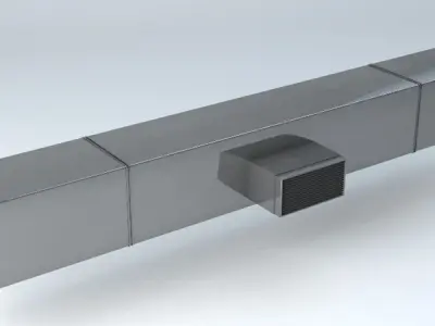 Air Conditioning System Ventilator Element Low-poly 3D model