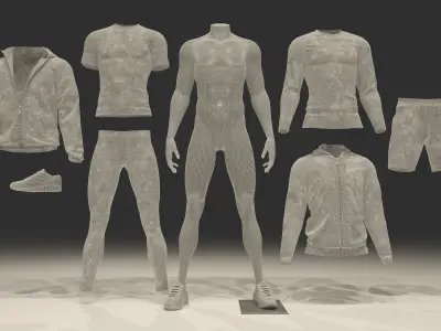  Male mannequin Nike FULL PACK 3D model 