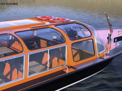  Pleasure Boat Glass Top Orange 