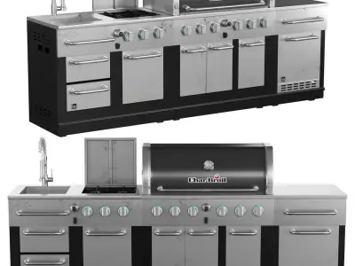 BBq and outdoor kitchen collection 3D Model Pack