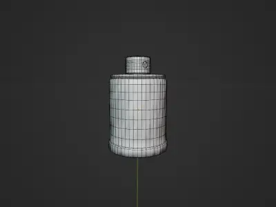 Octogonal Bulb - LED-Twisted LED-Standard-Edison 3D model