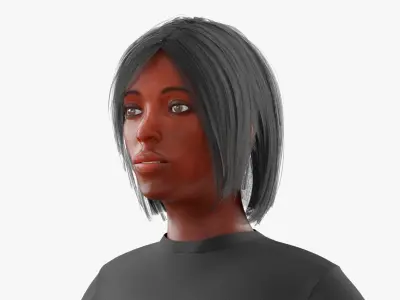  Female Wearing Slim Fit Underwear Suit Black Fur 