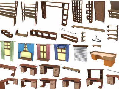 Cartoon furniture props pack vol 6 3D model