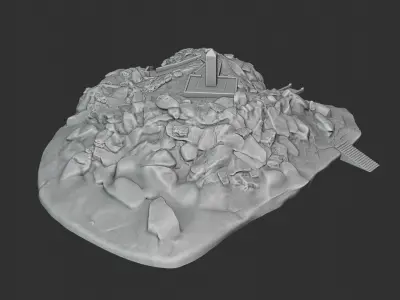 Arafat Mountain saudi arabia 3D print model