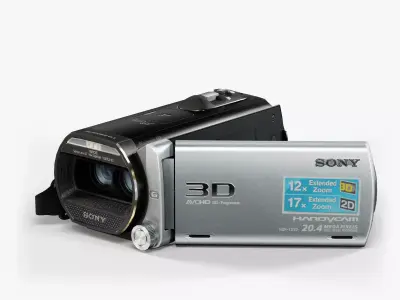 Sony Handycam HDR-TD20V 3D camcorder Low-poly 3D model