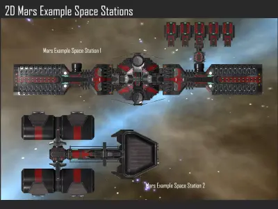 2D Mars Space Station Texture