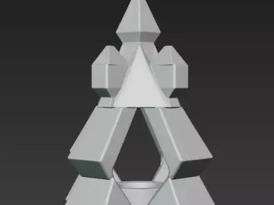 geometric candle holder 3D print model