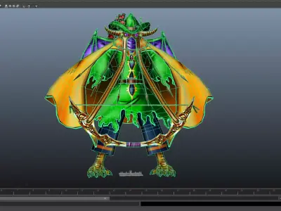 Japanese Mushi-yokai Low-poly 3D model