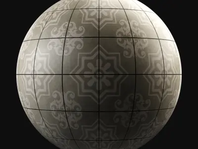 Encaustic Cement Tile - PBR Materials V1 Texture