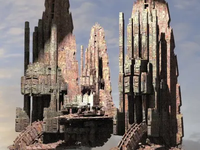 Mega City 1 kitbash 1 3D model