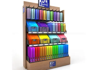 Store Shelf Rack Oxford 3D model