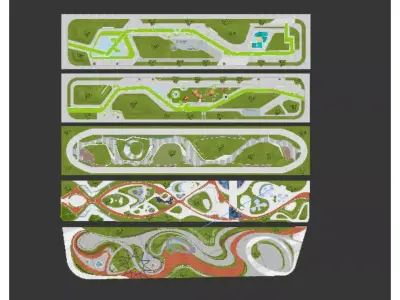 ribbon park 3D model