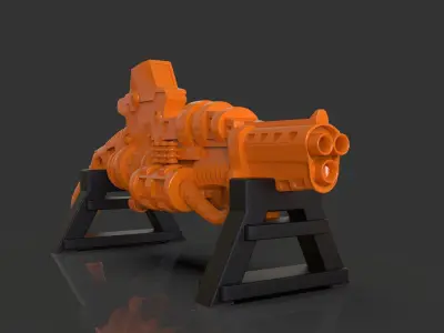 Stylized Sci-Fi Shotgun Sculpture 3D print model
