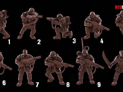 Shock Troops - Squad of the Imperial Force 3D print model