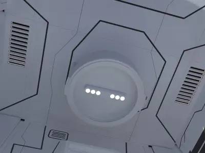 scifi corridor with textures 3D model