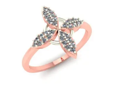 005 Gold ring for woman 3D print model