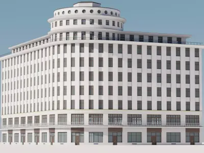Eastern European Building 002 Low-poly 3D model