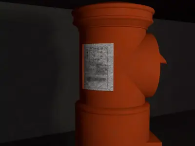 Japanese Retro Post  PBR Game Ready 3D Model Low-poly 3D model