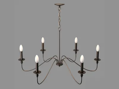Ableton 6 - Light Candle Style Classic - Traditional Chandelier 3D model