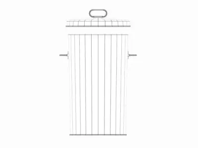 trash can a Low-poly 3D model