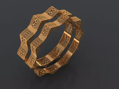 1141 Architectural Harmony Bangle 12gm 3D print model