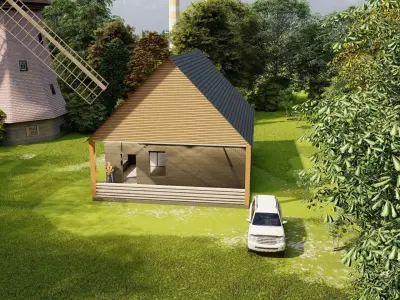 House Sketchapp Lumion Forest Edition Free low-poly 3D model