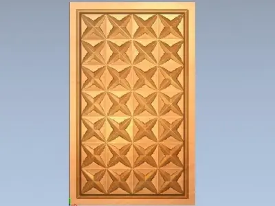 doorway metal plate with pattern 3D model