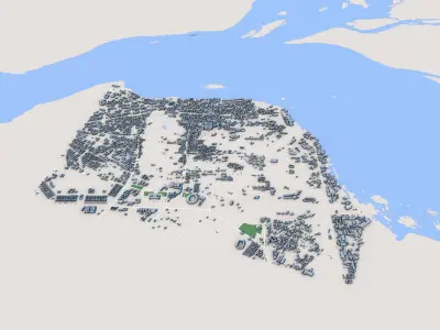 Kinshasa Capital of the Democratic Republic of the Cong 3D model
