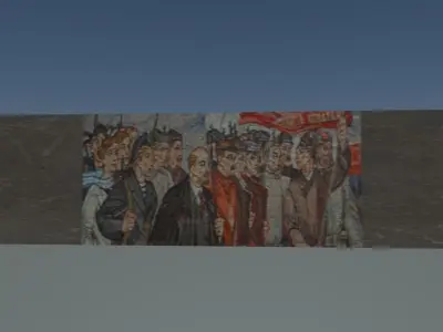 soviet graffiti Free low-poly 3D model