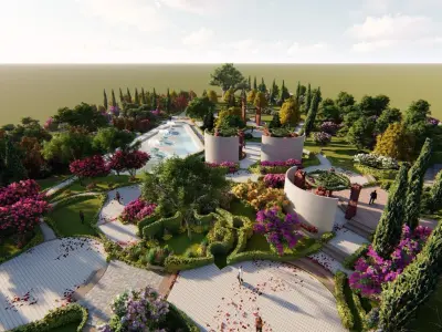 landscape design by ABDULHAFIZ OUMER Free 3D model