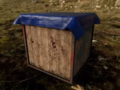 box old Low-poly 3D model