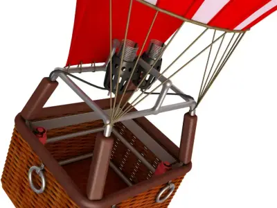 Colorful Hot Air Balloon 3D model